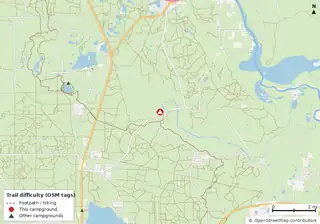 Map of trails near Alexander Springs Recreation Area