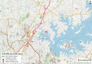 Map of trails near Bald Ridge Creek