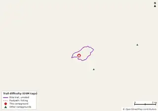 Map of trails near Bear Lake Campground