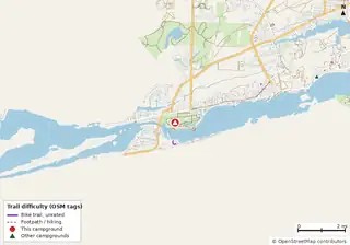 Map of trails near Big Lagoon State Park Campground