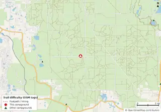 Map of trails near Big Scrub Campground