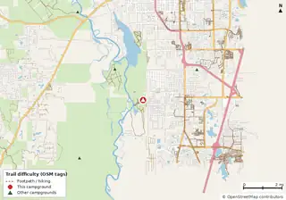 Map of trails near Blue Spring State Park Campground