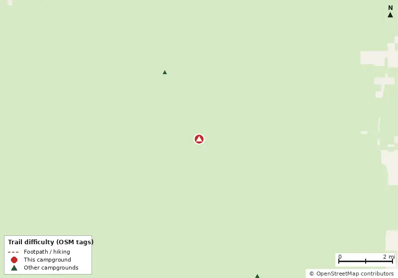 Map of roads, water and trails within about 5 miles of Brown House