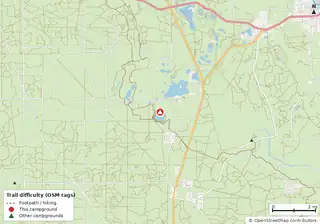 Map of trails near Buck Lake Group Campground