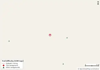 Map of trails near Bull Campsite