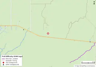 Map of trails near Burns Lake Campground