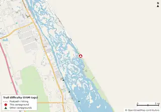 Map of trails near Canaveral National Seashore Permits
