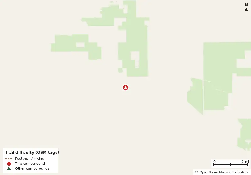 Map of roads, water and trails within about 5 miles of Chassahowitzka River Campground