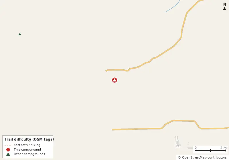Map of roads, water and trails within about 5 miles of Citra RV Park