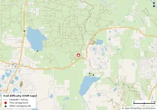 Map of trails near Clearwater Lake Rec Area