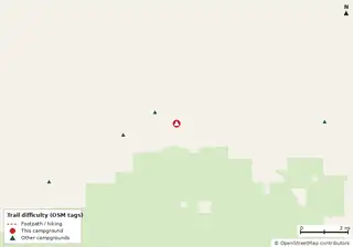 Map of trails near Coe Landing Campground