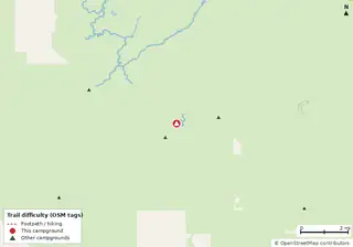 Map of trails near Crooked Creek Chickee