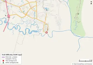 Map of trails near Cumberland Island National Seashore Camping Permits