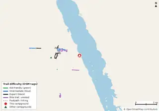 Map of bike trails near Danny's Malabar Open Storage