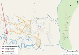 Map of trails near Eagle Hammock RV Park