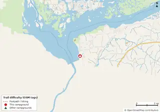 Map of trails near Eastbank