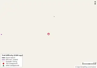 Map of trails near Encore Highland Woods RV Resort