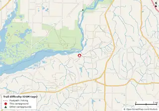 Map of trails near Faceville Landing Park