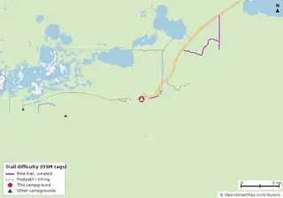 Map of trails near Flamingo Campground