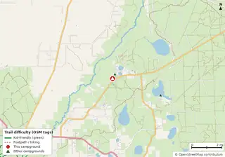 Map of trails near Fore Lake Campground