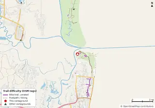 Map of trails near Fort Clinch State Park Campground