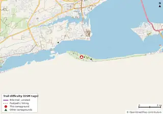 Map of trails near Fort Pickens Group Campground