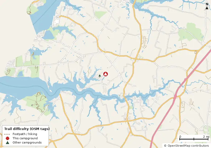 Map of roads, water and trails within about 5 miles of Glen 4