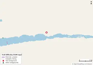 Map of trails near Grater RV Hideaway Cove