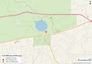 Map of trails near Group Landing
