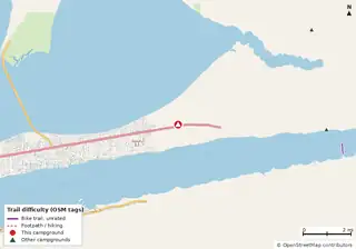 Map of trails near Gulf Breeze Rv Park