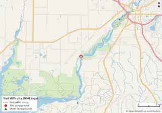 Map of trails near Hales Landing Park