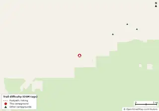 Map of trails near Hall Landing