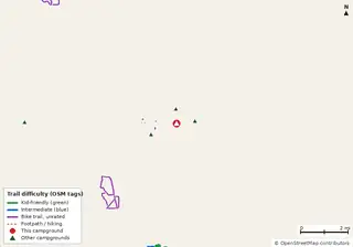 Map of trails near Hawk