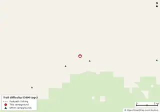 Map of trails near High Bluff Campground