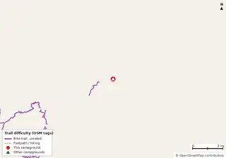Map of trails near Hillsborough River State Park Campground