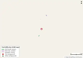 Map of bike trails near Holiday Cove RV Resort