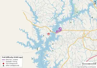 Map of trails near Holiday (Georgia)