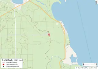 Map of trails near Hopkins Prairie Campground