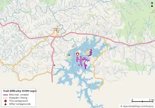 Map of trails near Jackrabbit Mountain