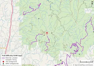 Map of trails near Lake Conasauga Campground