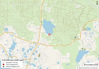 Map of trails near Lake Dorr Cabin