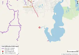 Map of trails near Lake Griffin State Park Campground