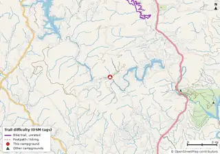 Map of trails near Lake Rabun Beach Recreation Area