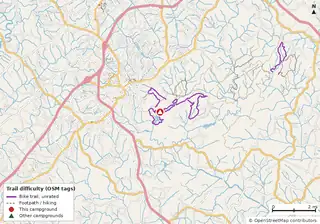 Map of trails near Lake Russell Recreation Area