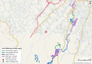 Map of bike trails near LMFP Campground