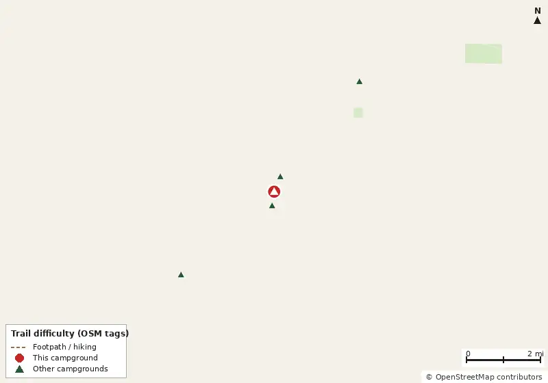 Map of roads, water and trails within about 5 miles of Longleaf