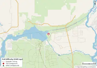 Map of trails near Marjorie Harris Carr Cross Florida Greenways State Recreation and Conservation Area Campground
