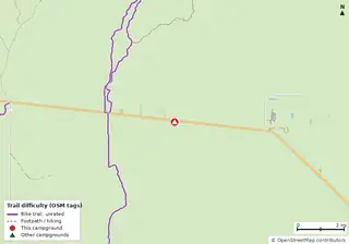 Map of trails near Midway Campground