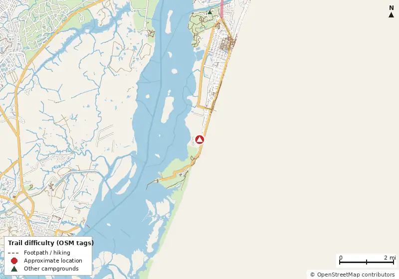 Map of roads, water and trails within about 5 miles of Blakeslee Air Force Recreation Area