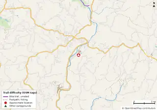Map of the area around Camp Dawson RV Sites